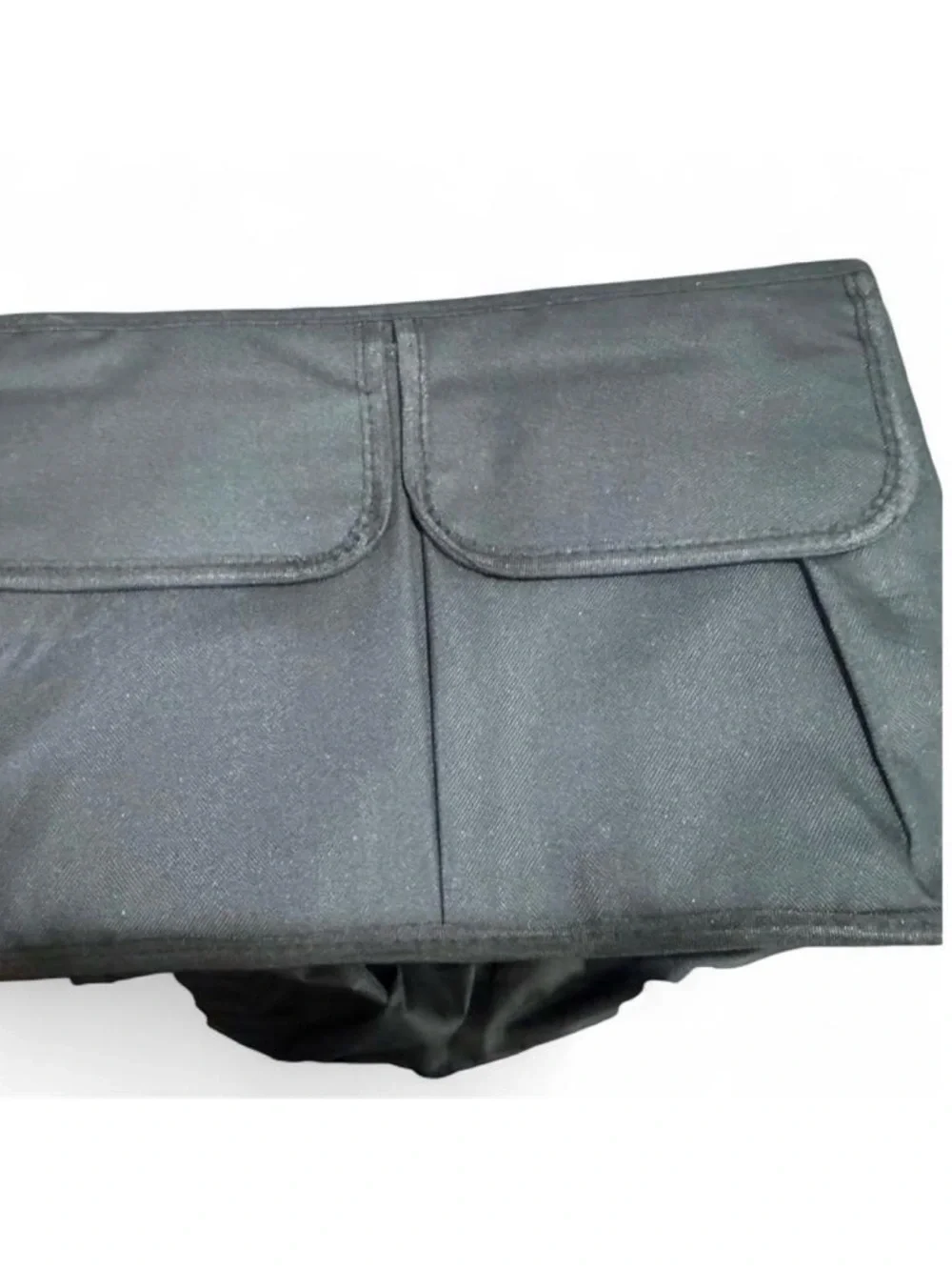 Black Foldable Car Trunk Organizer with Multiple Compartments